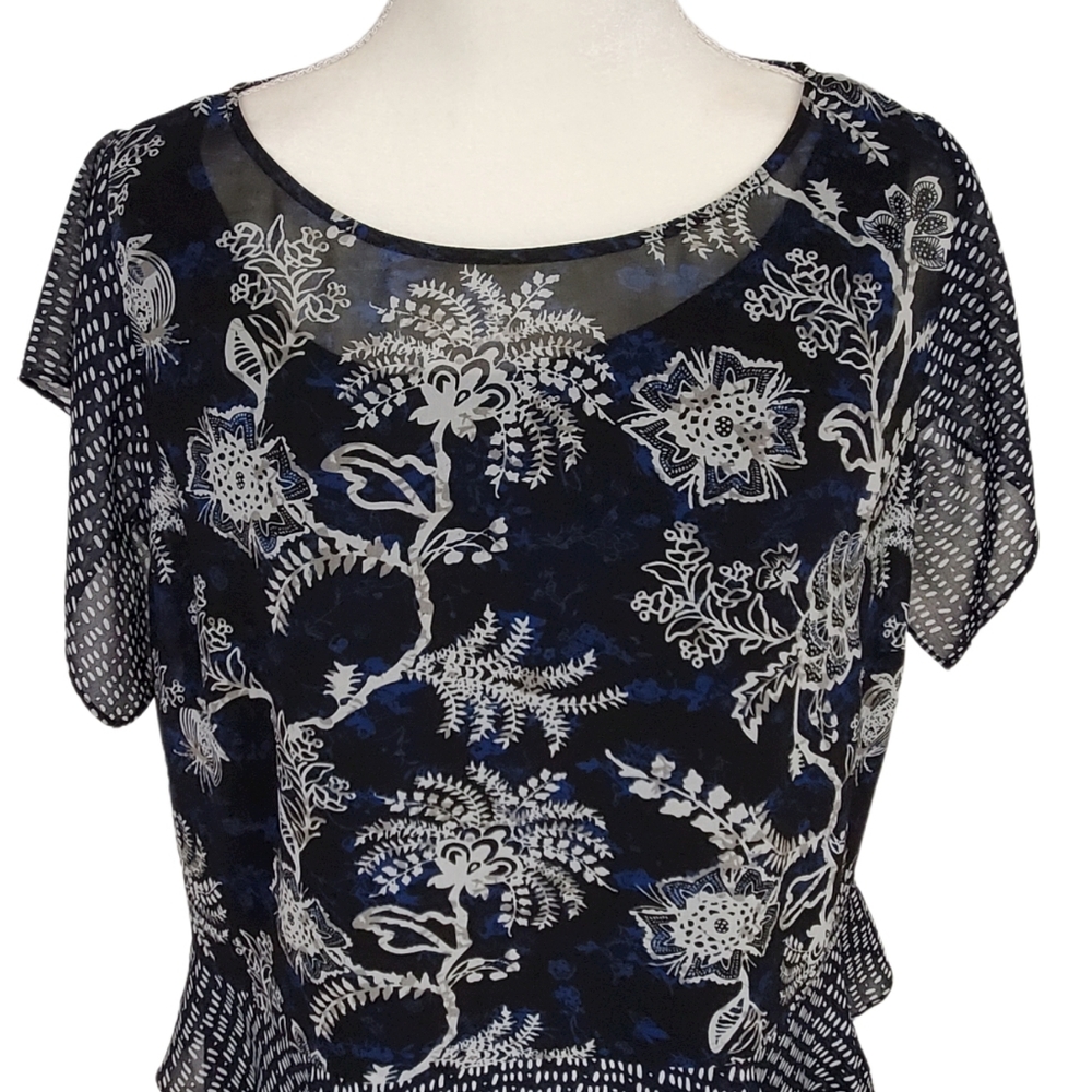 Cabi Sheer Hybrid Blouse - Picture 3 of 13